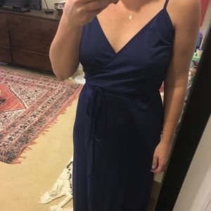 Navy Maxi wrap dress